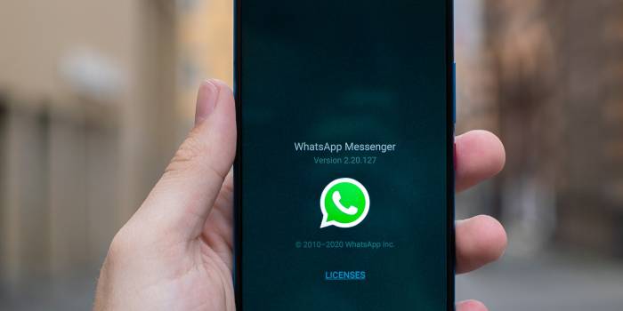 cellulare con schermata whatsapp