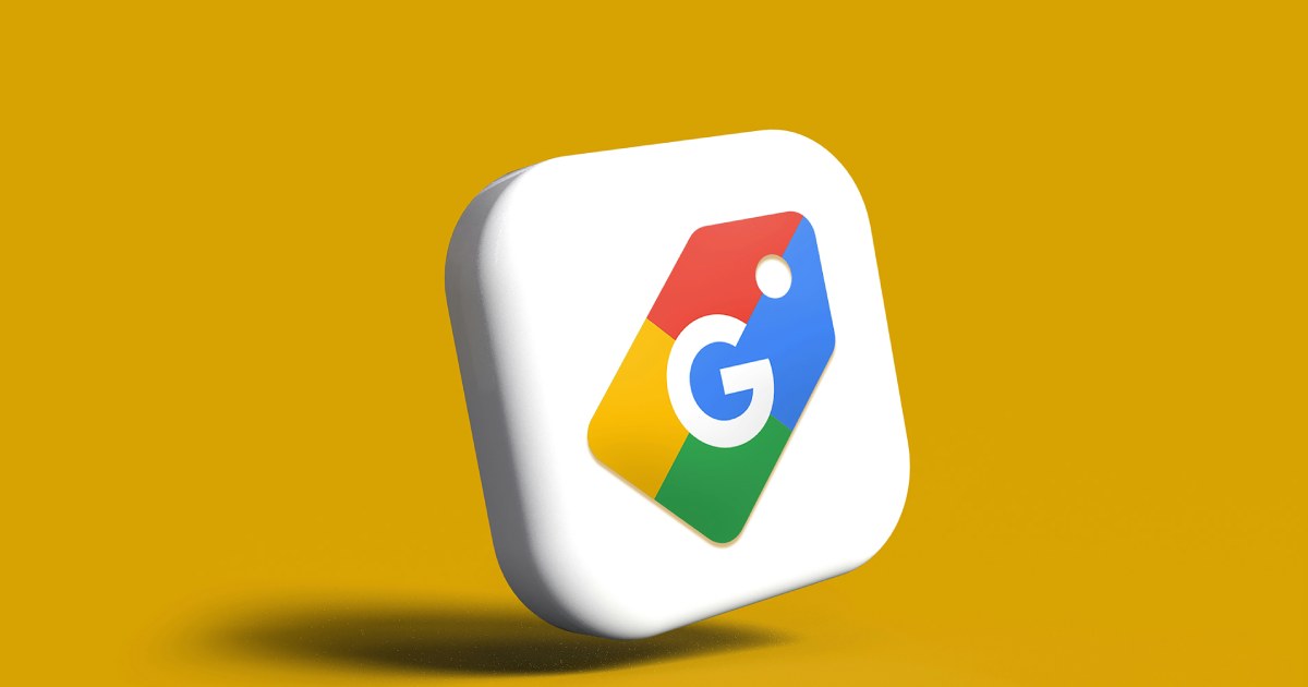 logo di google shopping in primo piano